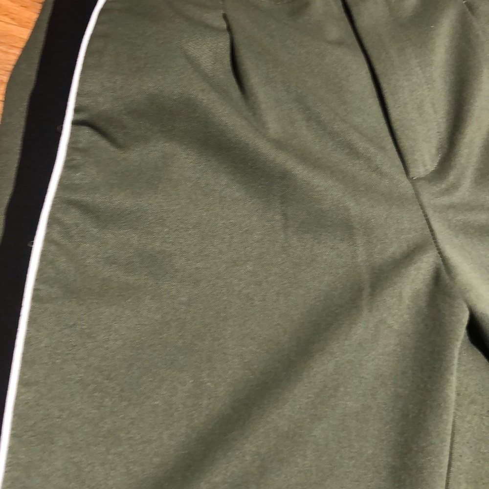 Zara - Pants With Side Stripes - Green Bnw View 3